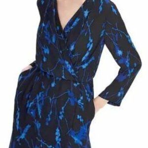 ng Banana Republic Long-Sleeve Watercolor Print Wrap Dress